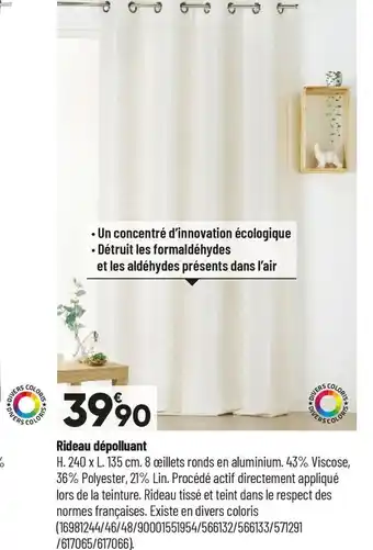 Rideau dépolluant