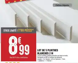 Brico Cash Lot de 5 plinthes blanches offre