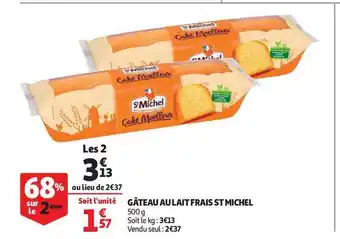 Auchan Gâteau Au Lait Frais St Michel offre