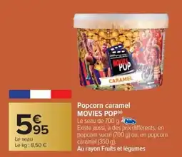 Carrefour Market Popcorn caramel movies pop offre