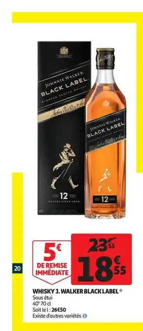 Auchan Whisky J. Walker Black Label offre