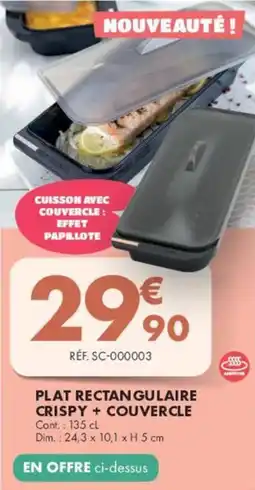 Guy Demarle Plat rectangulaire crispy + couvercle offre