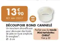 Guy Demarle Découpoir rond cannelé offre