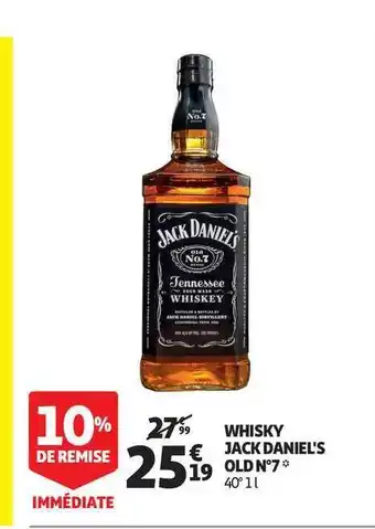 Auchan Whisky Jack Daniel's Old N°7 offre