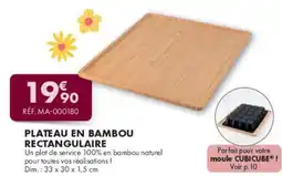 Guy Demarle Plateau en bambou rectangulaire offre