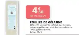 Guy Demarle Feuilles de gélatine offre