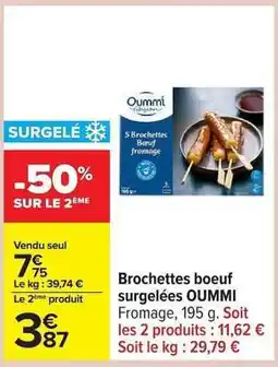 Carrefour Brochettes boeuf surgelées OUMMI offre