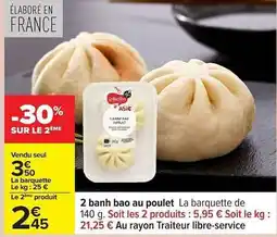 Carrefour 2 banh bao au poulet offre