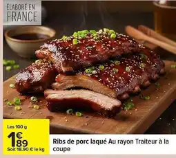 Carrefour Ribs de porc laqué offre