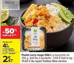 Carrefour Poulet curry rouge ISALI offre