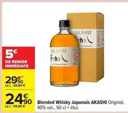 Carrefour Blended Whisky Japonais AKASHI offre