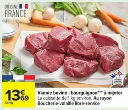 Carrefour Viande bovine : bourguignon** à mijoter offre