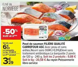 Carrefour Pavé de saumon FILIÈRE QUALITÉ CARREFOUR ASC offre