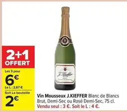 Carrefour Vin mousseux J.KIEFFER offre