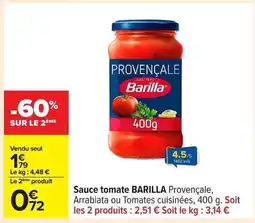 Carrefour Sauce Tomate Barilla offre