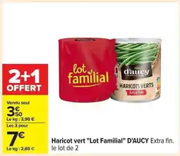 Carrefour Haricot vert Lot Familial D'AUCY Extra fin offre