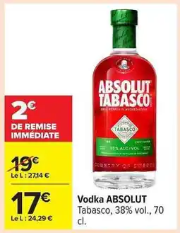 Carrefour Vodka Absolut offre