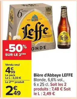 Carrefour Bière d’Abbaye LEFFE offre