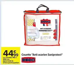 Carrefour Couette anti-acarien Saniprotect offre