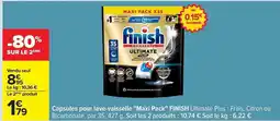 Carrefour Capsules pour lave-vaisselle Maxi Pack FINISH offre