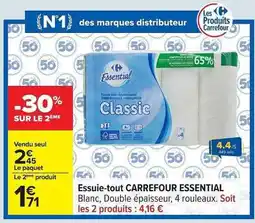 Carrefour Essuie-tout CARREFOUR ESSENTIAL offre