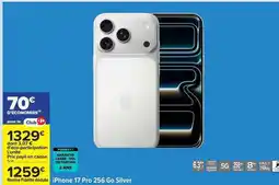 Carrefour iPhone 17 Pro 256 Go Silver offre