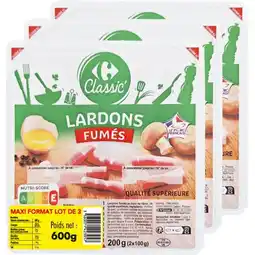 Carrefour Market Carrefour classic' lardons maxi format offre