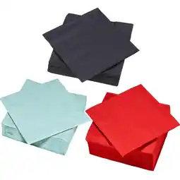 Carrefour Market Carrefour home lot de 50 serviettes couleur offre