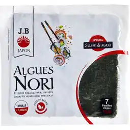 Carrefour Jb japon feuilles d'algues nori offre