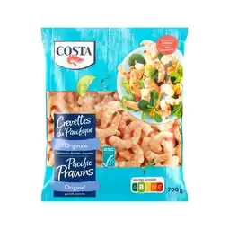 Carrefour Costa crevettes cuites décortiquées surgelées asc offre