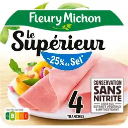 Carrefour Fleury michon jambon le supérieur offre