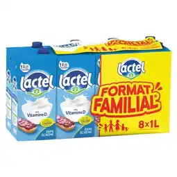 Carrefour Lactel lait u.h.t. format familial offre
