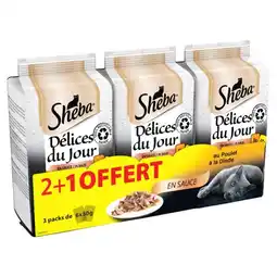 Carrefour Sheba sachets repas délices du jour pour chats offre