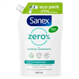 Carrefour Sanex gel douche zero % eco pack offre