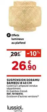 Leroy Merlin Suspension doramu bambou offre
