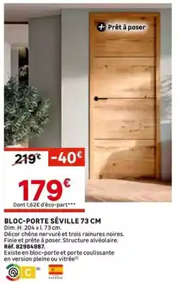 Leroy Merlin Dim - bloc-porte séville 73 cm offre