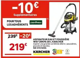 Leroy Merlin Kärcher - aspirateur eau et poussière wd7 29kpa 30 l offre