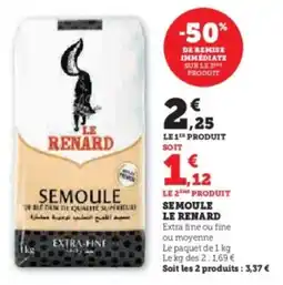 Super U Semoule le renard offre