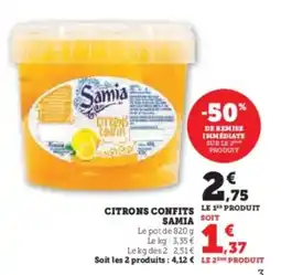 Super U Citrons confits samia offre