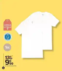 Carrefour Market Tex - le lot de 2 t-shirts offre