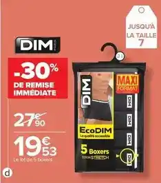 Carrefour Market Dim - boxers homme offre