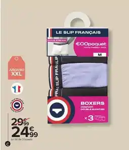 Carrefour Market 3m - boxers homme offre