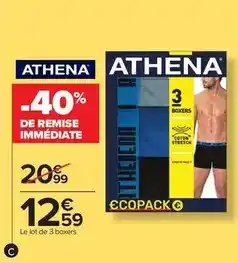 Carrefour Market Athena - boxers garrafa offre