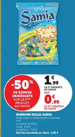 Super U Bonbons halal samia offre