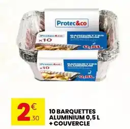 Stokomani Protec&co - 10 barquettes aluminium 0,5l + couvercle offre