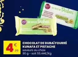 Stokomani Chocolat de dubai fourré et pistache offre