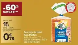Carrefour Drive Isla délice - pain de mie halal offre