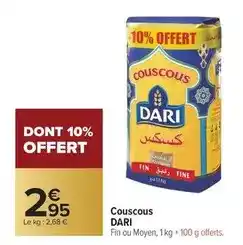 Carrefour Drive Dari - couscous offre