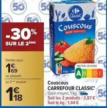 Carrefour Drive Carrefour classic - couscous offre