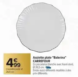 Carrefour Drive Carrefour - assiette plate balerina offre